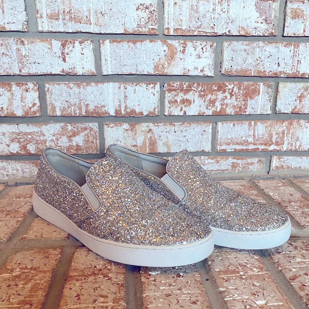 MK glitter slip on sneakers. Size 10
